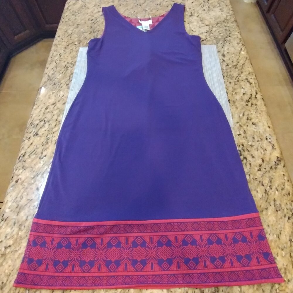 Magnolia Grace Perissa Purple Reversible Sleeveless Dress Size S  NWT